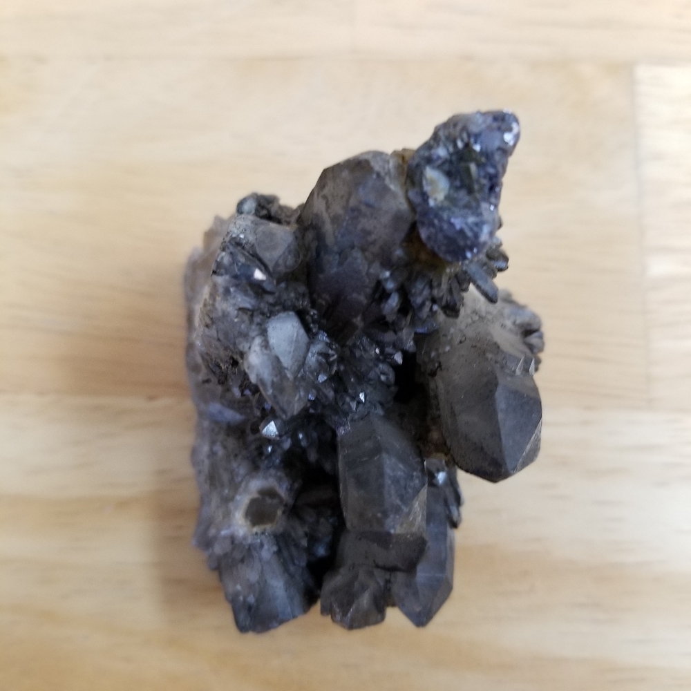 ✅Vintage Rare Collectible Real Black Crystal & Fools Gold Handmade #1131, B25 - Picture 7 of 13
